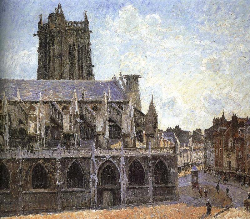Camille Pissarro Church under the sun Norge oil painting art
